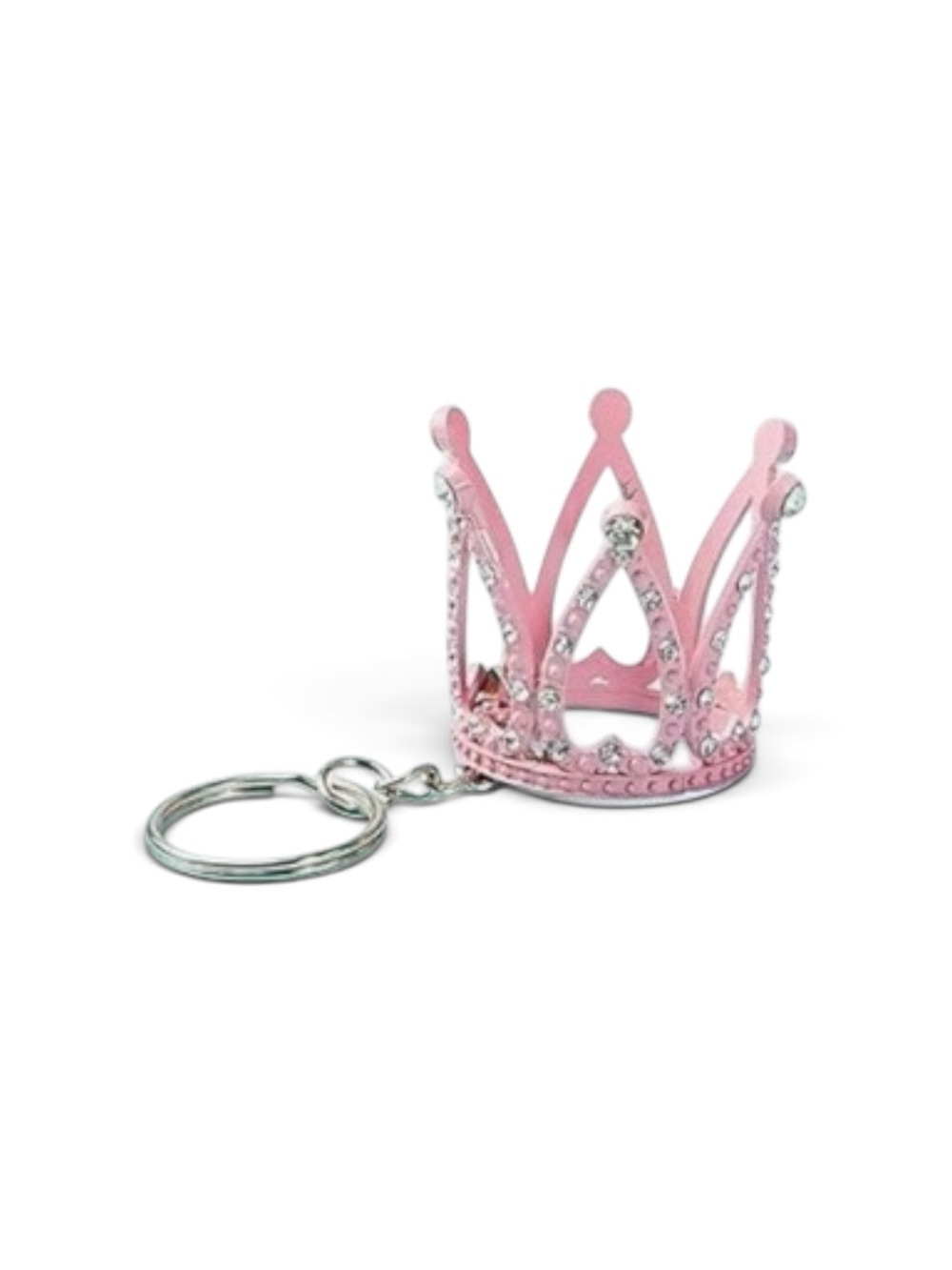 Princess Key Ring Bag Charm Felt Metal Pink